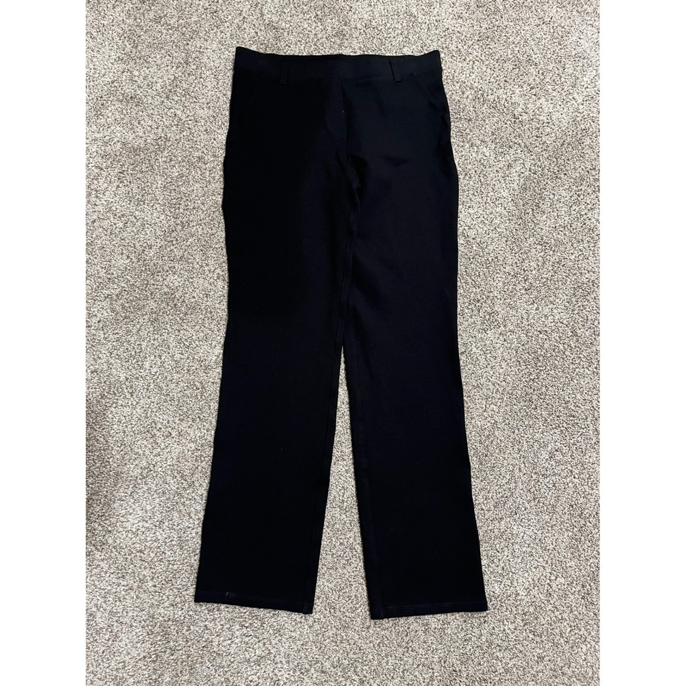 Quince Ultra-Stretch Ponte Straight Leg Pants Black Size M 30 Inseam